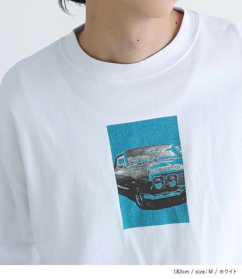 Tシャツ メンズ カットソー 半袖 クルーネック フォトプリント 綿100％ プルオーバー オーバーサイズ  返品交換不可 「メール便可」「10」 | osharewalker | 13