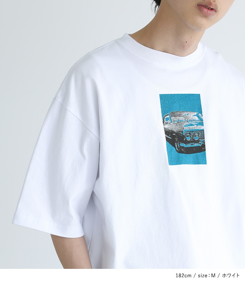 Tシャツ メンズ カットソー 半袖 クルーネック フォトプリント 綿100％ プルオーバー オーバーサイズ  返品交換不可 「メール便可」「10」 | osharewalker | 14