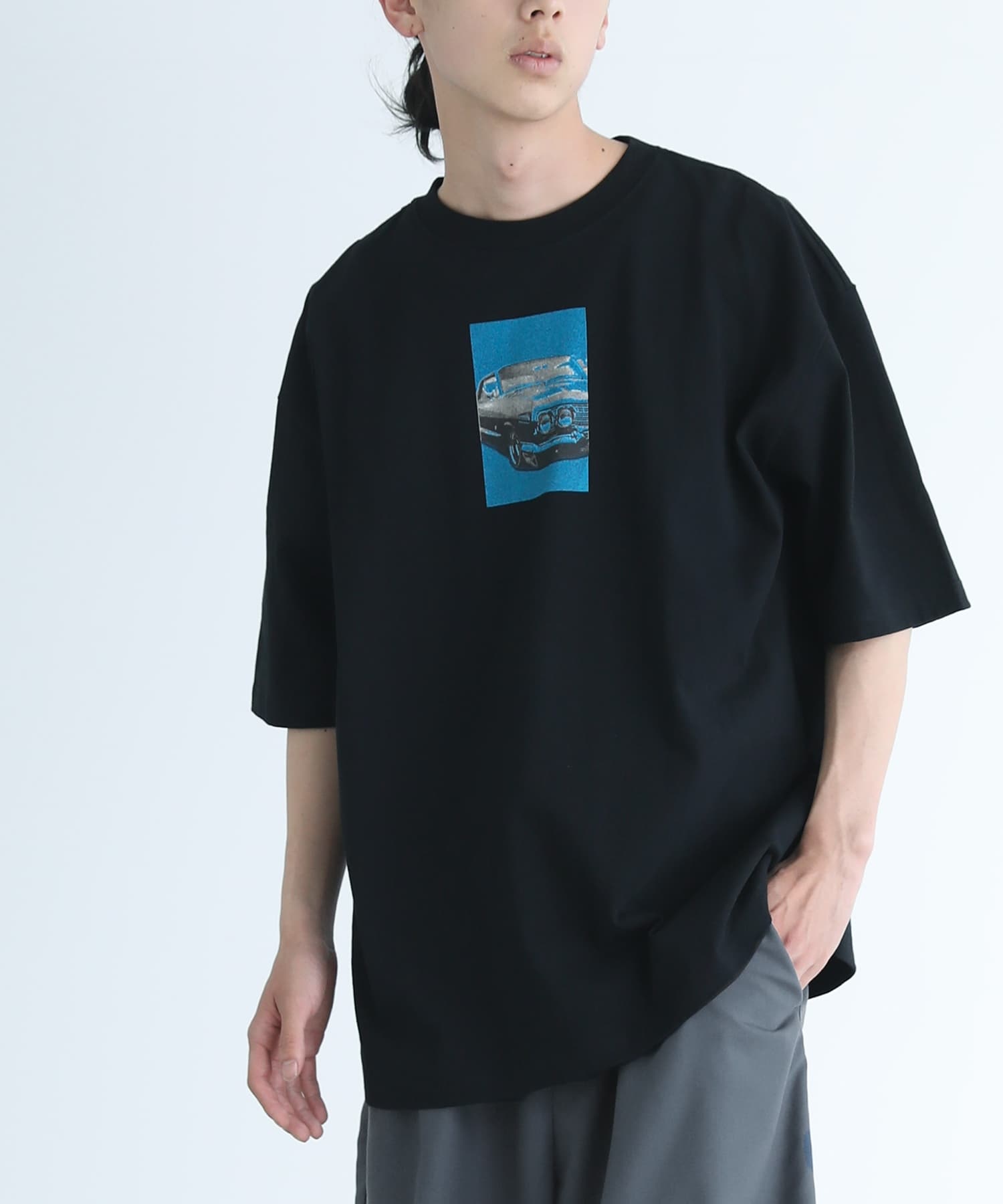 Tシャツ メンズ カットソー 半袖 クルーネック フォトプリント 綿100％ プルオーバー オーバーサイズ  返品交換不可 「メール便可」「10」 | osharewalker | 02