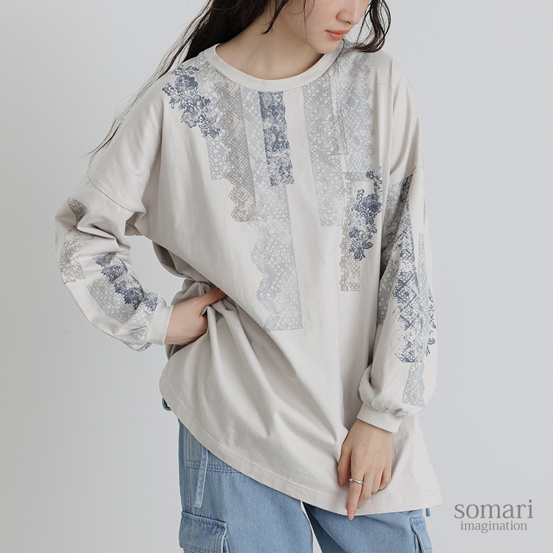 osharewalker（オシャレウォーカー） ロンT レディース 長袖 レース 