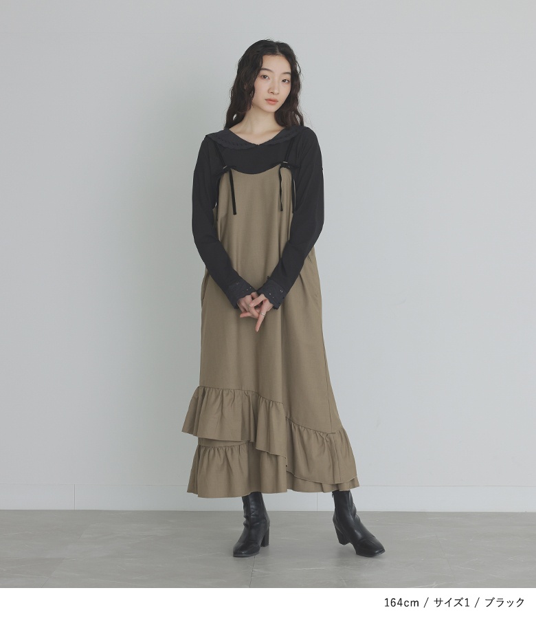 セール】レースキャミレイヤードロックTシャツ（Tシャツ