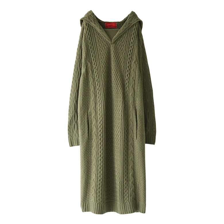 ロング ワンピース 秋冬 レディース ニットワンピ セーラー襟 ケーブルニット セーラーカラーニットワンピ 返品交換不可 メール便不可 オシャレウォーカー 通販 Paypayモール