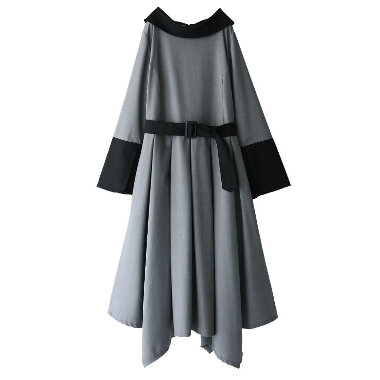 ワンピース ロング 長袖 パーティー フォーマル ドレス フレア バイカラーイレヘムフレアワンピース メール便不可 オシャレウォーカー 通販 Paypayモール