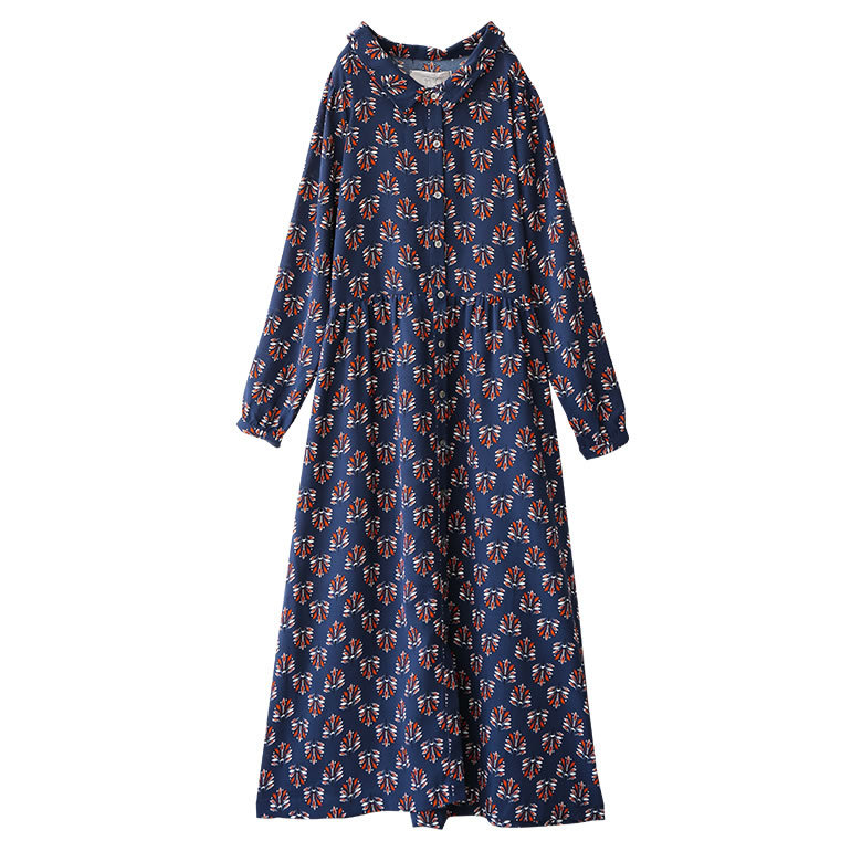 シャツワンピース レディース シャツワンピ ロング ワンピース 長袖 羽織り 2way 総柄 『ボタニカル柄シャツワンピース』【メール便不可】  オシャレウォーカー - 通販 - PayPayモール