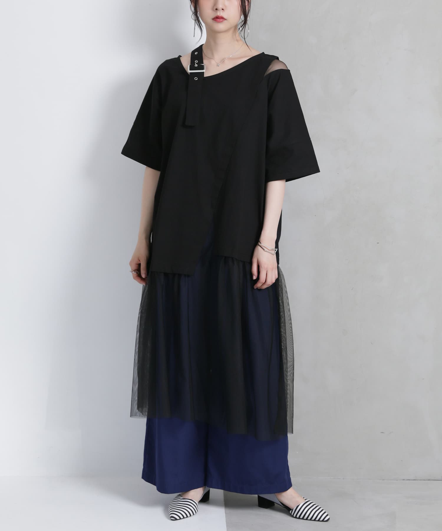 kOhAKU ワンピース 春夏 レディース ミモレ丈 カットソー