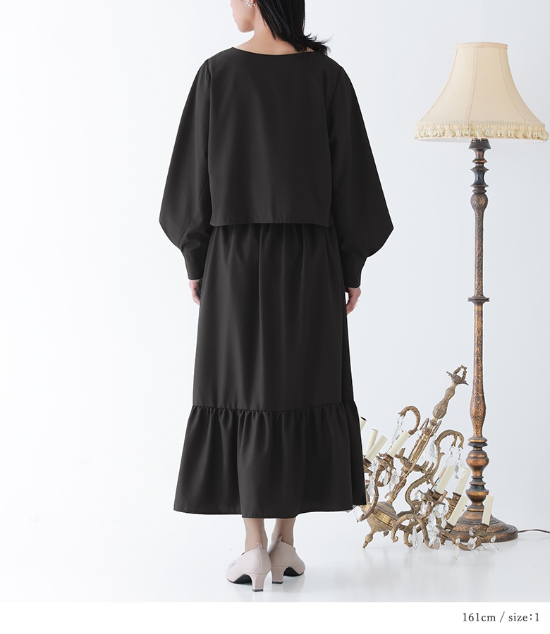 Y-3 2018AW ワイスリー レイヤードメッシュ 長袖ロングワンピース 黒 Y-3 2018AW ワイスリー レイヤードメッシュ 長袖ロング