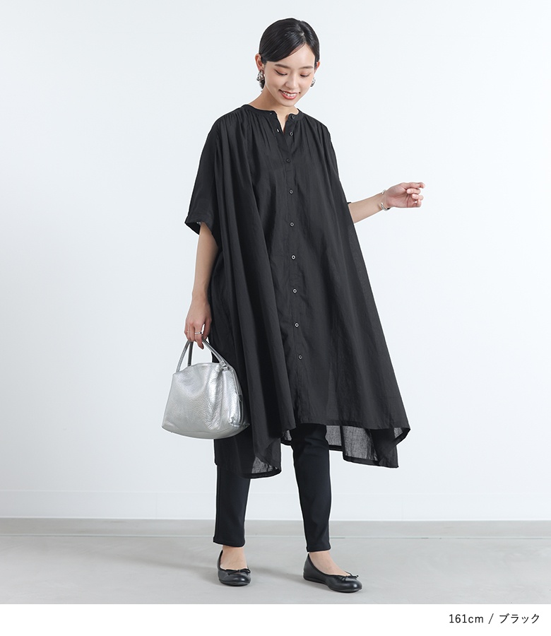 osharewalker ワンピース レディース 夏 半袖 シャツワンピ