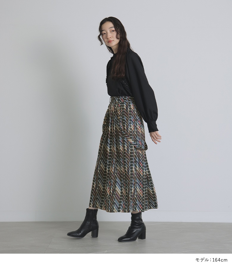 osharewalker ロングスカート レディース ボトムス プリーツ
