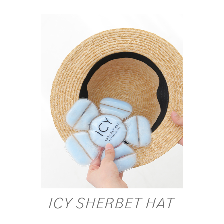 アイシー シャーベットハット レディース サスティナブル 熱中症対策 ヘッドクール ひんやりグッズ『ICY SHERBET HAT』※返品・交換不可※※メール便可※【5】｜osharewalker｜07