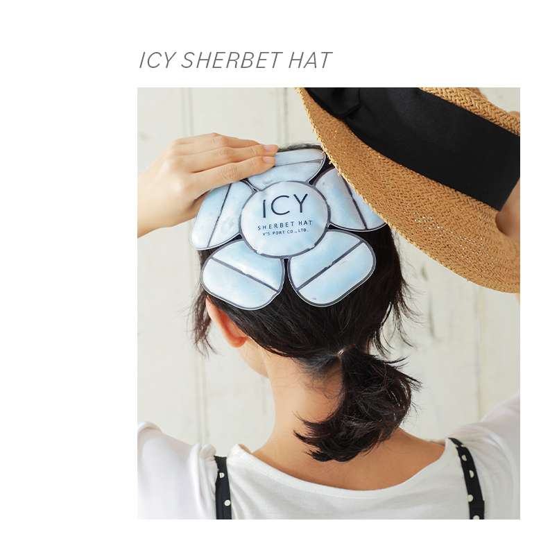 アイシー シャーベットハット レディース サスティナブル 熱中症対策 ヘッドクール ひんやりグッズ『ICY SHERBET HAT』※返品・交換不可※※メール便可※【5】｜osharewalker｜09