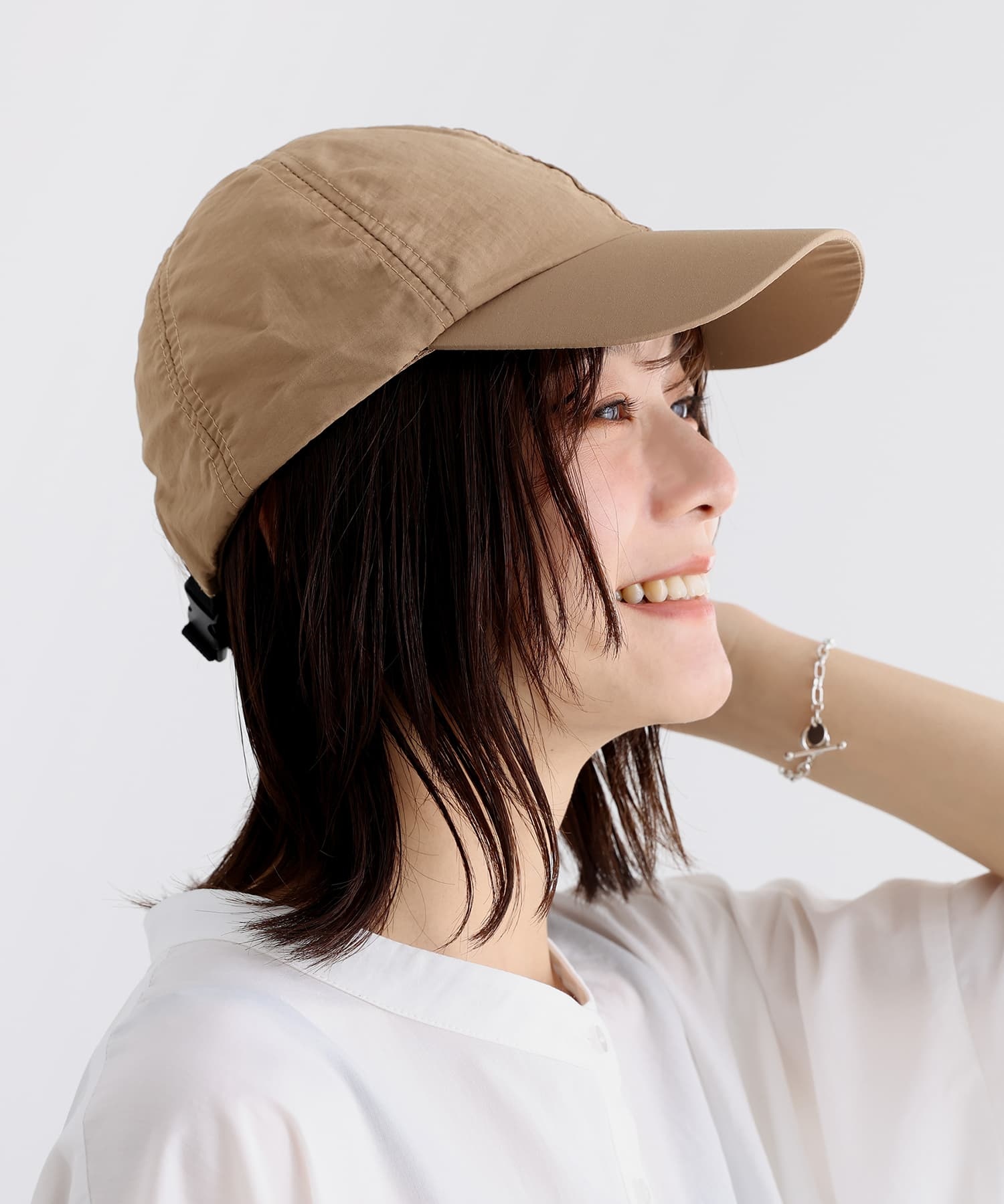 【5/14販売】キャップ レディース 帽子 UVカット 撥水加工 深め シンプル 調節可能 調節でき...