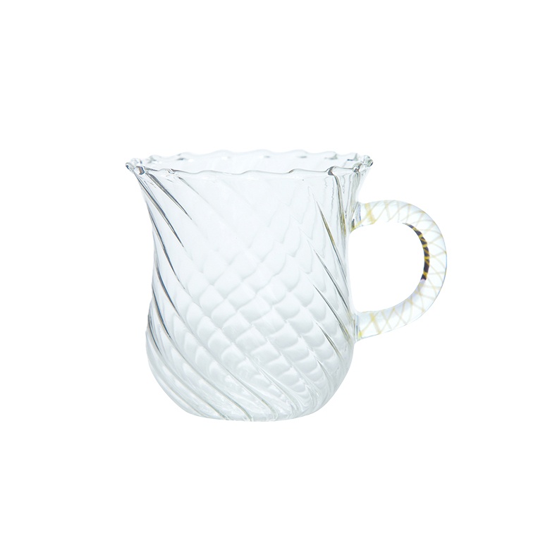 耐熱 耐熱ガラス ツートン バイカラー マグ ガラス クリア アイス