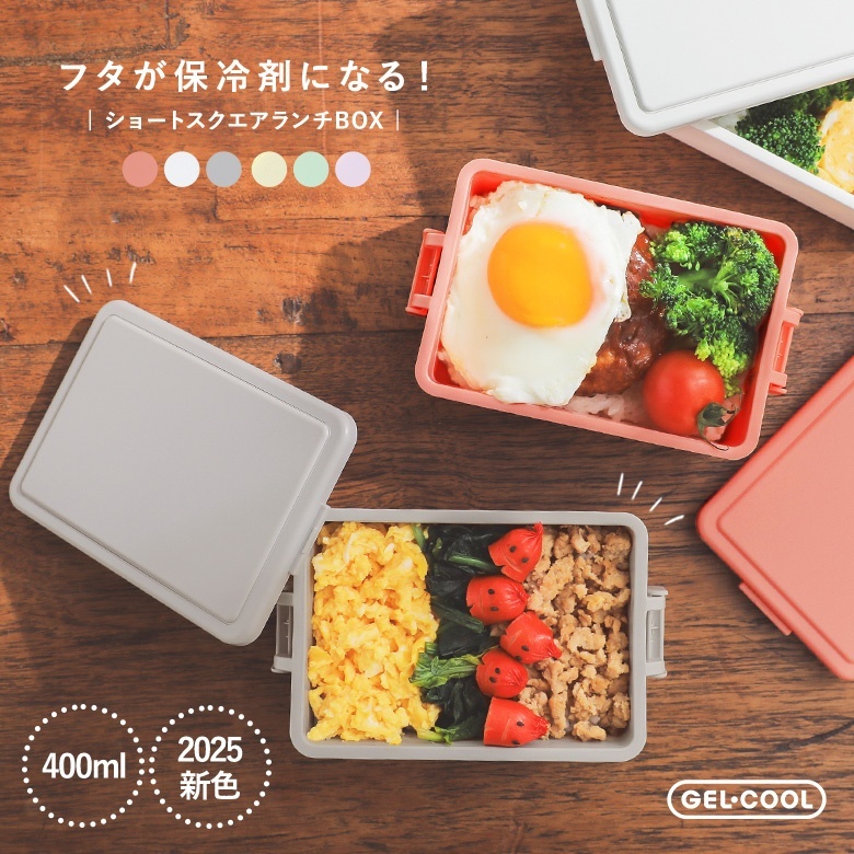 新色登場」弁当箱 お弁当箱 ランチボックス 保冷 ジェルクール Mサイズ