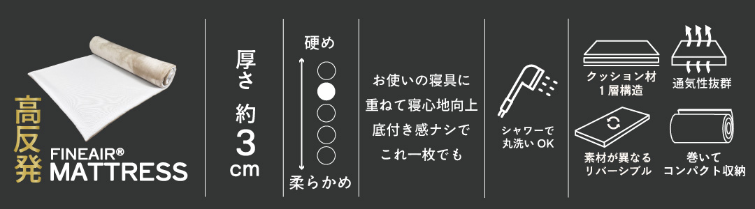 高反発ファインエアーマットレス1層構造