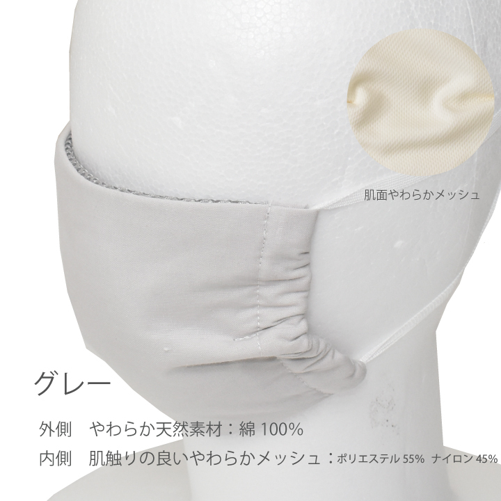 ひもタイプ 2枚入り やわらかメッシュ オーシンウォーターマスク 水でヒンヤリ 洗える 布マスク 大人用 子供用 小さめ 日本製 夏用 | オーシン | 04