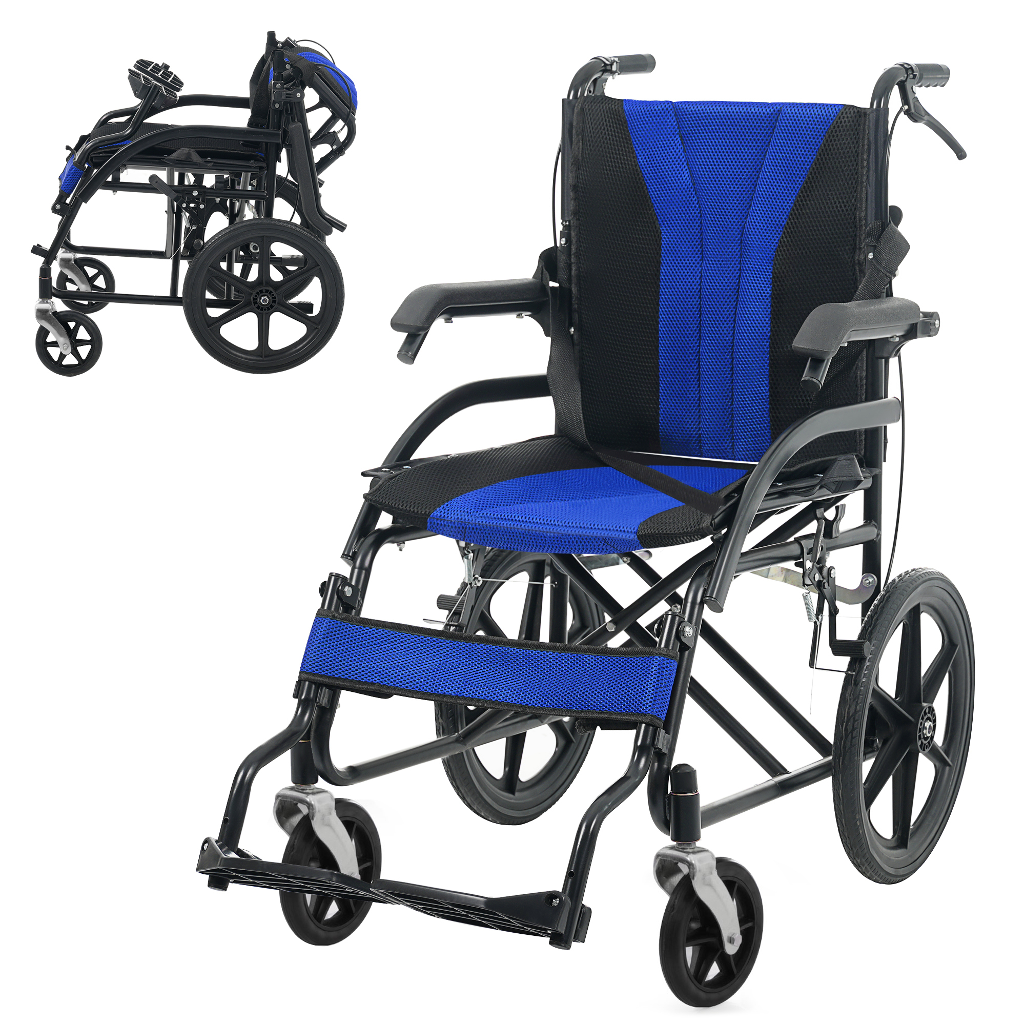 車椅子 軽量 介助用 コンパクト 折りたたみ 座面付き 四輪 介助