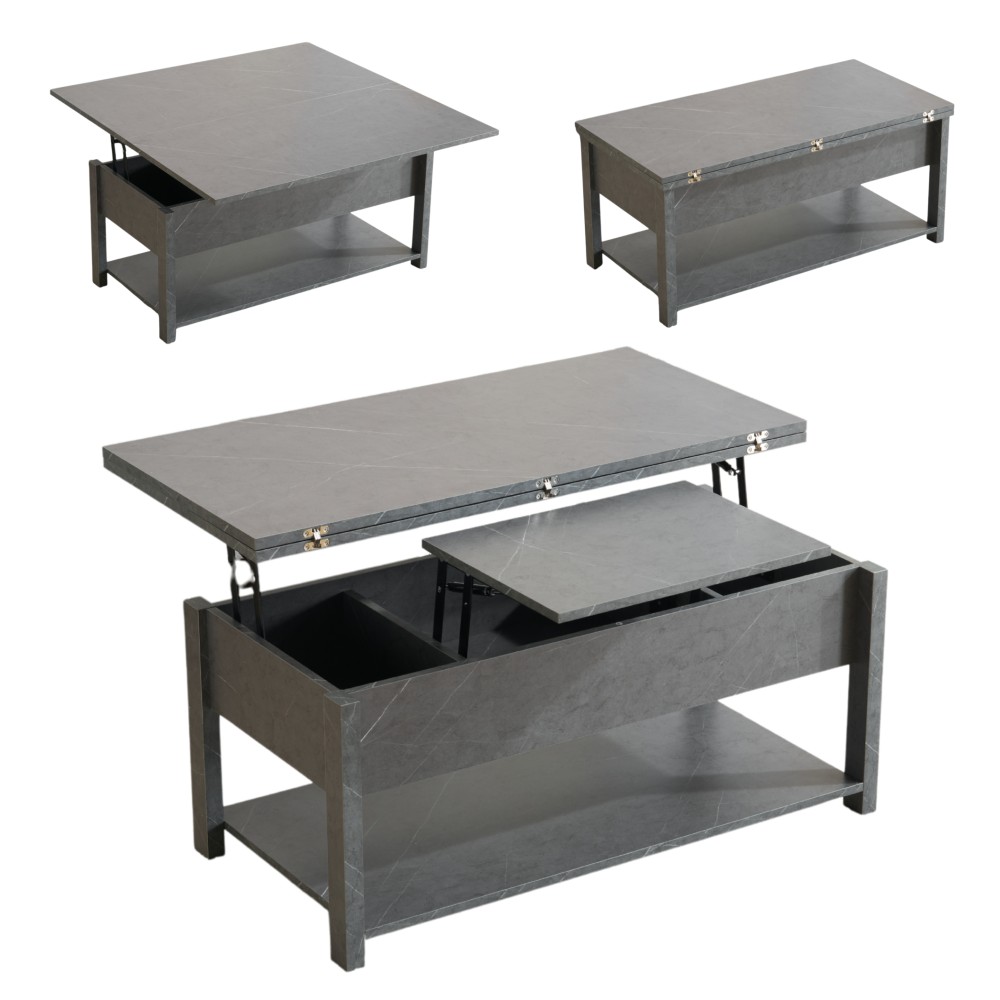 昇降式テーブル 収納付き リフトアップテーブル テーブル 大きい 高さ