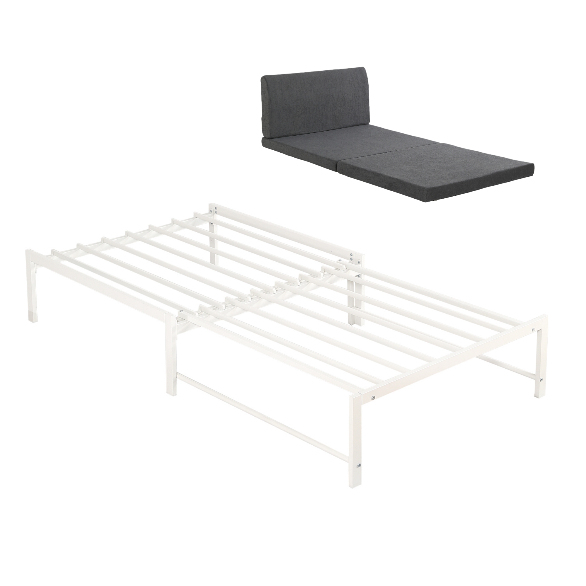 専用マット付き】ソファーベット 伸長式ベッド ディベッド 厚さ8cm