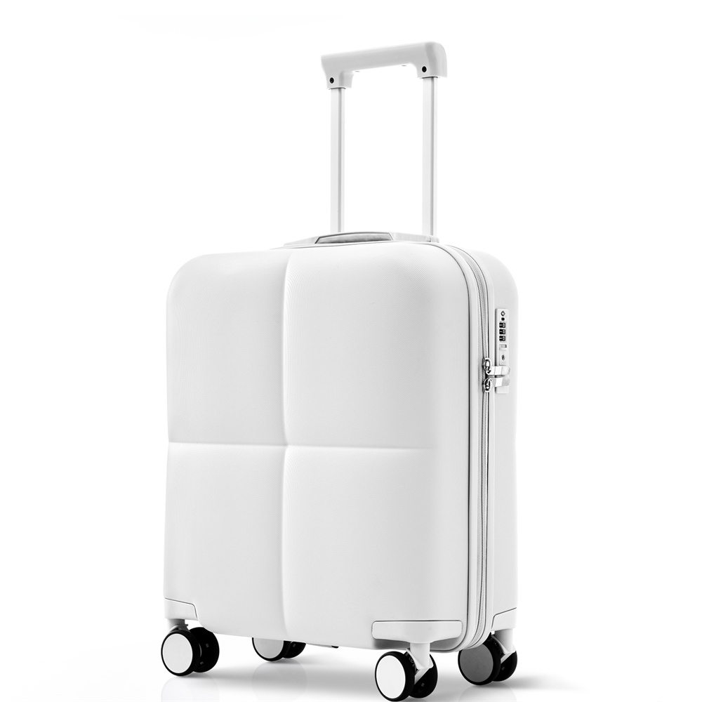 TANOBI スーツケース ホワイト 約43L スーツケース おすすめ TANOBI キャリーバッグ かわいい 機内持込 S
