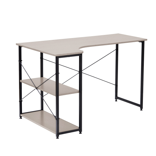 M3100-168-120】パソコンデスク L字型 幅120cm コンセント付 幅100/幅