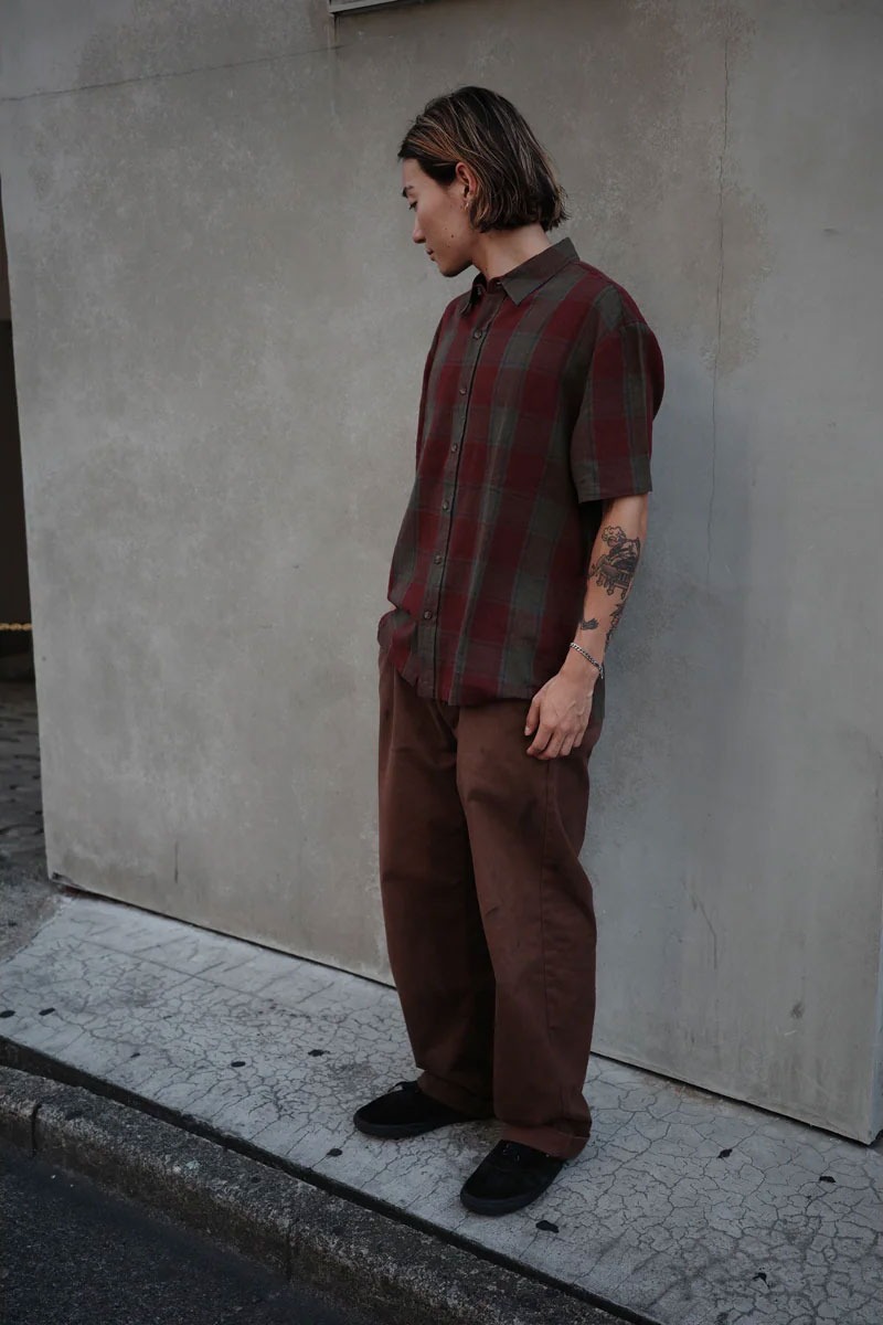 BRIXTON ブリクストン CRU LINEN BLEND S/S WVN シャツ メンズ 半袖 綿麻 リネン チェック柄 ストリート ブランド アメカジ | BRIXTON | 11