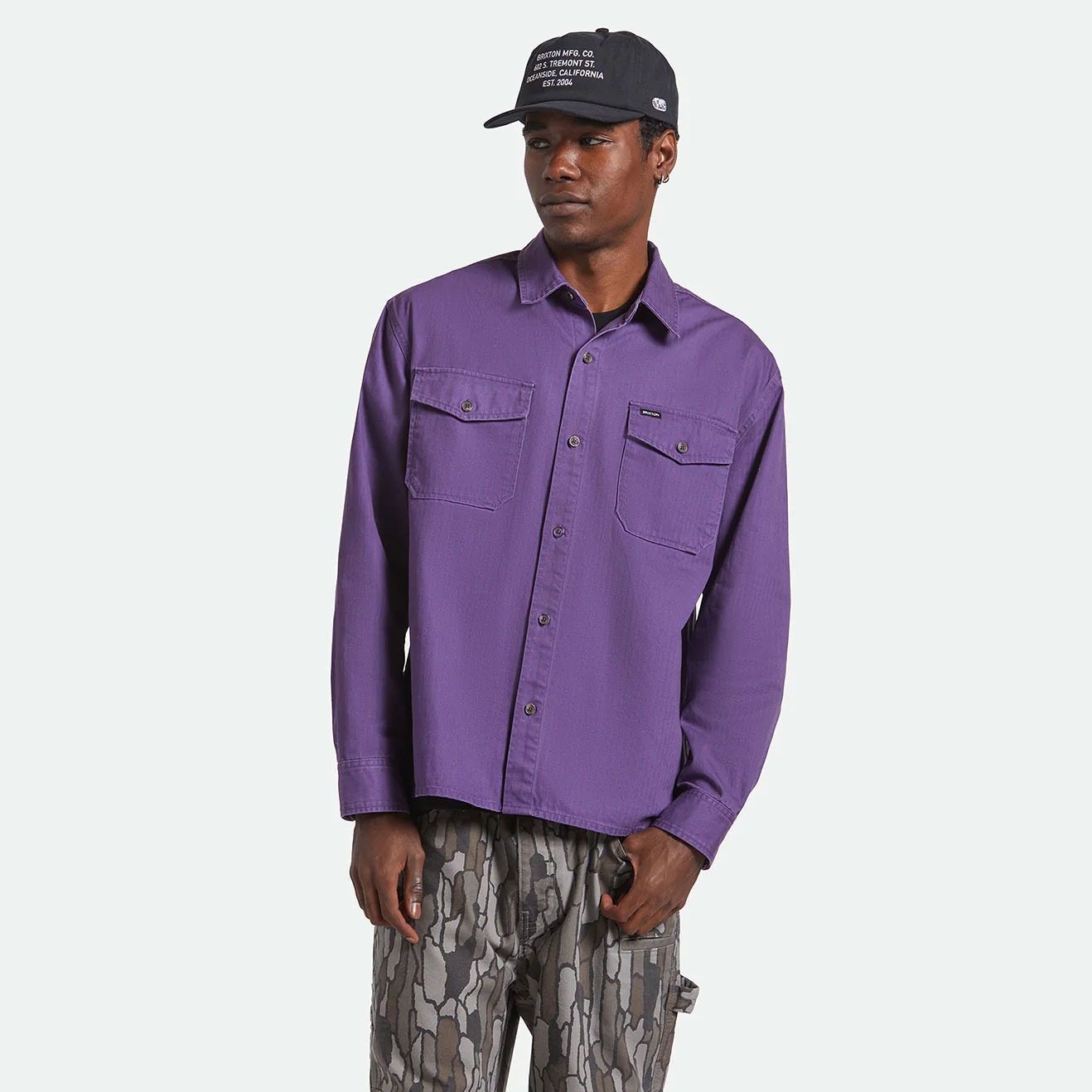 BRIXTON（ブリクストン） HERRINGBONE LW RELAXED OVERSHIRT シャツ