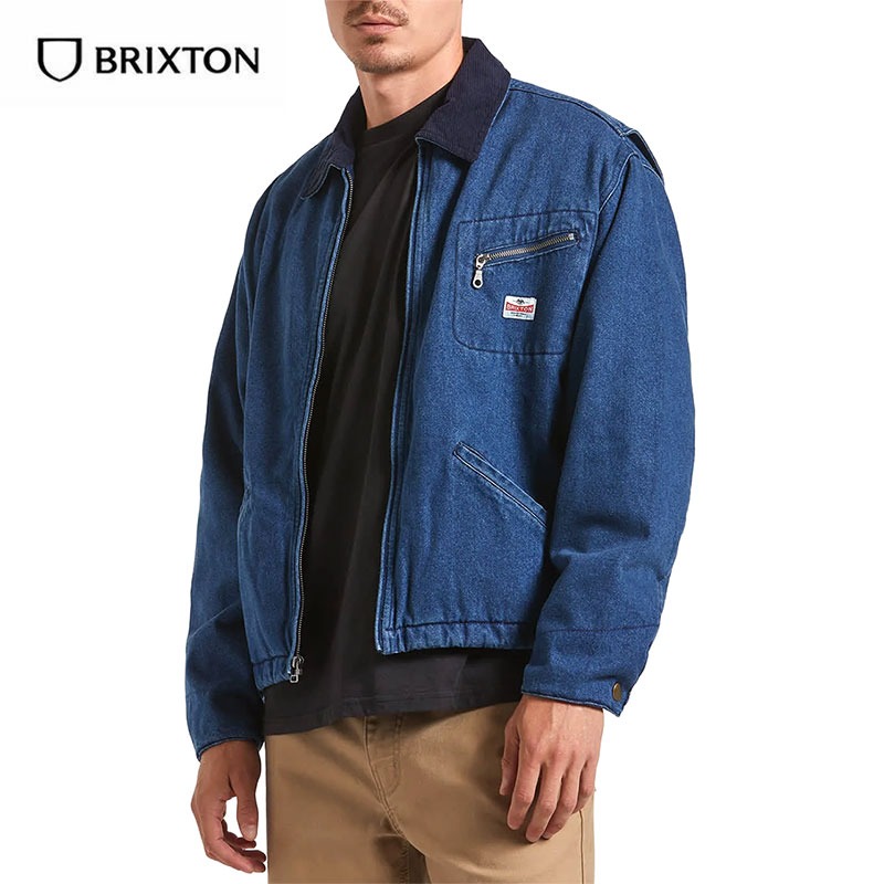 BRIXTON ブリクストン Altered Threads Lined Garage Jacket アウター ジャケット デニム 襟 コーデュロイ メンズ アメリカ ワークウェア ストリート バイク | BRIXTON