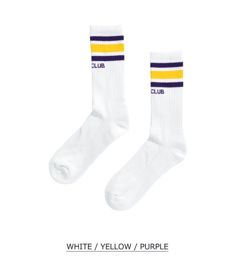 PRO CLUB (プロクラブ) Classic Stripe Crew Socks 靴下 ラインソックス メンズ ブランド 厚手 丈夫 綿 ストリート おしゃれ 白 黒 | PRO CLUB | 10