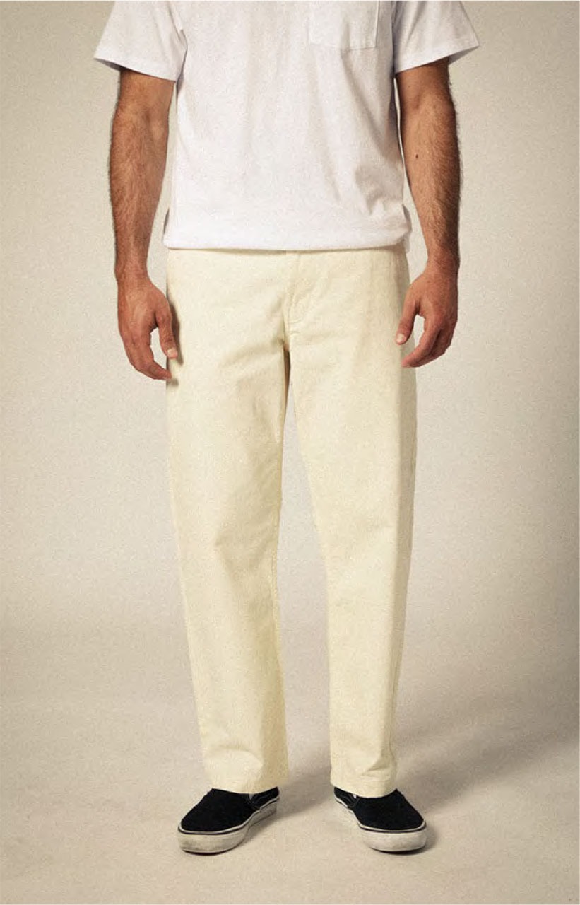 BRIXTON (ブリクストン) SURPLUS HERRINGBONE RELAXED TROUSER PANT トラウザーパンツ ヘリンボーン パンツ メンズ 白 ホワイト リラックス ストリート 綿 | BRIXTON | 04