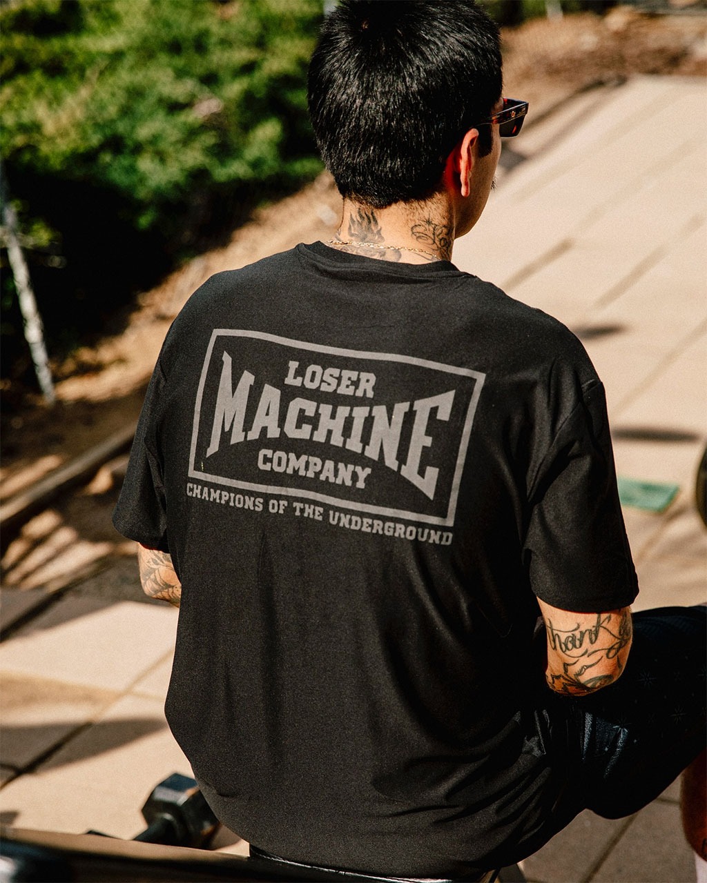 LOSER MACHINE（ルーザーマシーン） TOO HARD KNIT ストレッチtシャツ