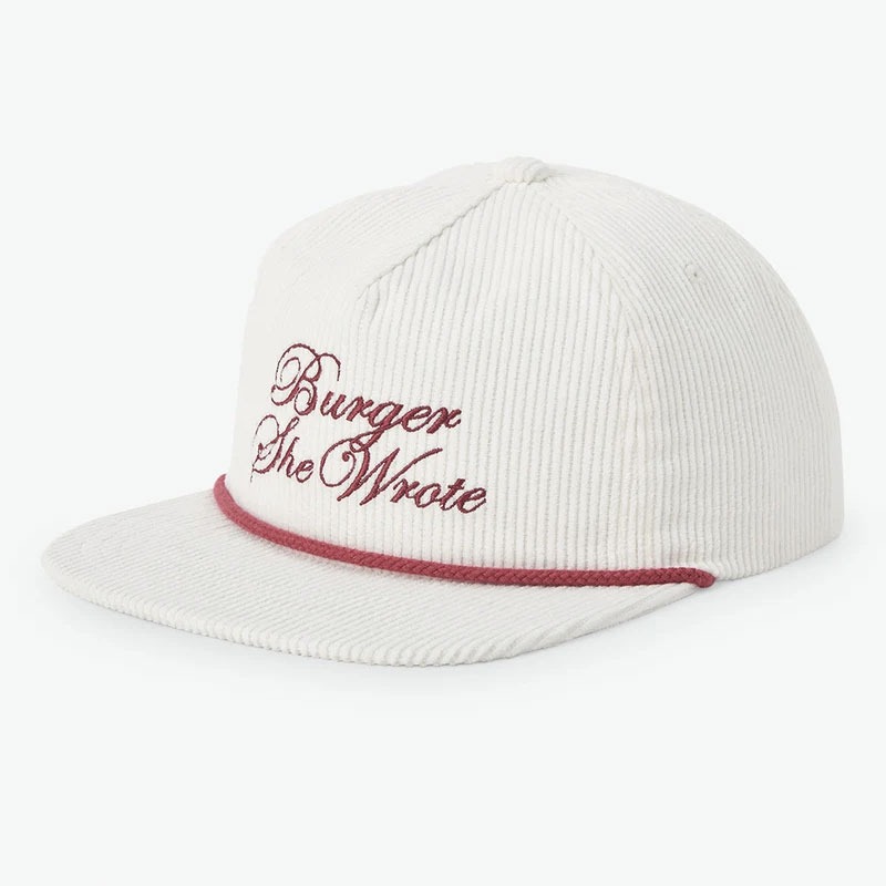 BRIXTON ブリクストン BURGER SHE WROTE SNAPBACK キャップ コーデュロイ メンズ 帽子 ストリート スナップバック スケボー ロゴ スケートボード 秋冬 白 | BRIXTON | 06