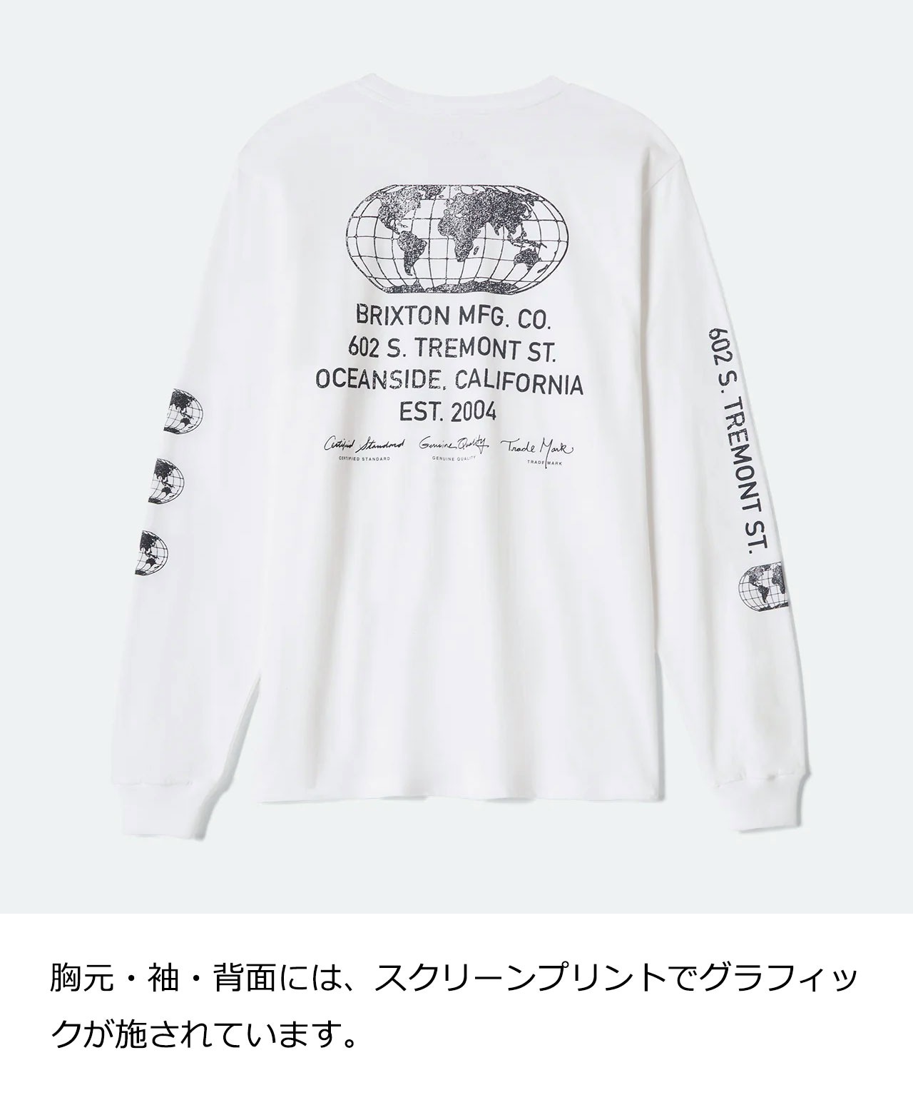 BRIXTON ブリクストン UNION LONG SLEEVE STANDARD TEE ロン t ロンT メンズ ストリート ブランド 袖プリント ロゴ バックプリント 長袖 tシャツ おしゃれ | BRIXTON | 05