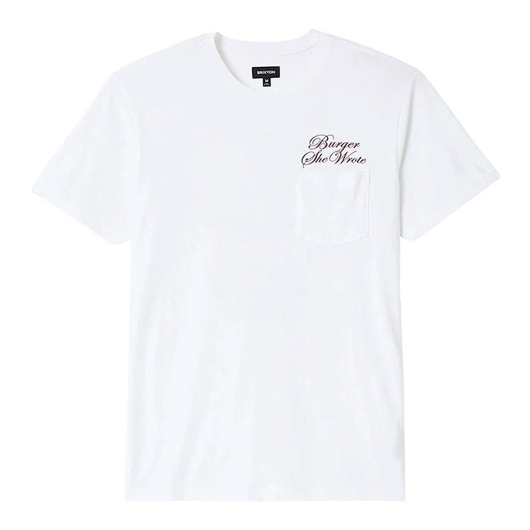 BRIXTON ブリクストン BURGER SHE WROTE POCKET TEE Tシャツ ポケット付き メンズ ポケT アメカジ スケボー スケートボード ストリート ブランド ハンバーガー | BRIXTON | 02