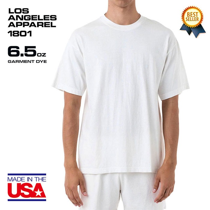 ロサンゼルスアパレル　tシャツ セット　6枚 LOS ANGELES APPAREL（ロサンゼルスアパレル） 6.5OZ GARMENT DY E