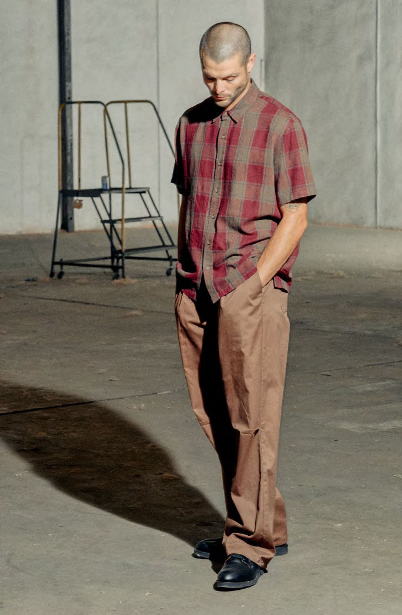 BRIXTON (ブリクストン) UNION BAGGY PANT バギーパンツ メンズ ストリート スケボー ゆったり 太い 太め ワイド ブラウン ストレッチ スケートボード | BRIXTON | 05