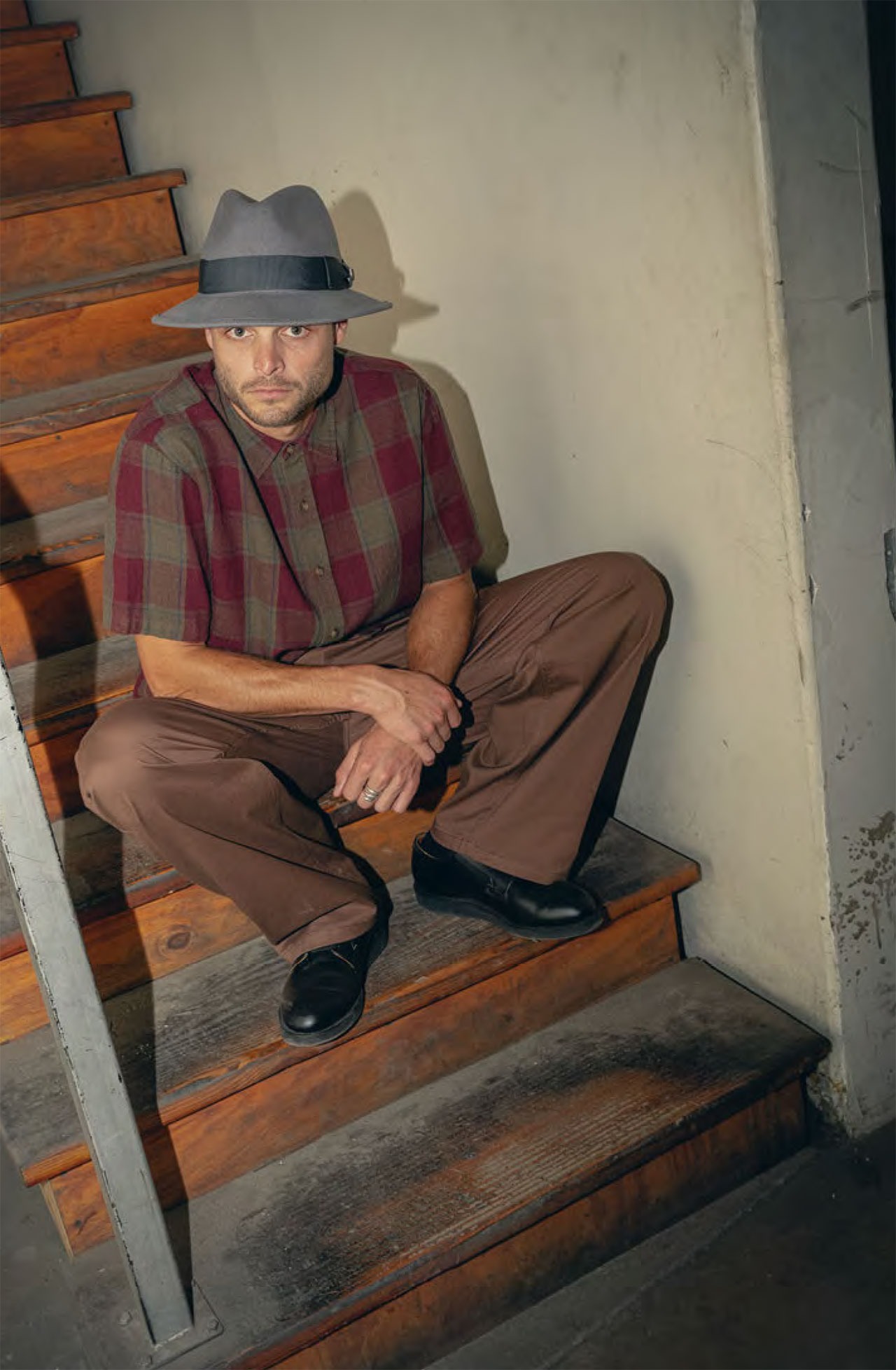 BRIXTON (ブリクストン) UNION BAGGY PANT バギーパンツ メンズ ストリート スケボー ゆったり 太い 太め ワイド ブラウン ストレッチ スケートボード | BRIXTON | 06