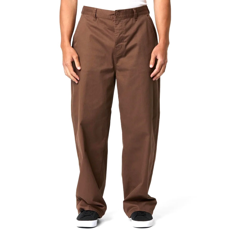 BRIXTON (ブリクストン) UNION BAGGY PANT バギーパンツ メンズ ストリート スケボー ゆったり 太い 太め ワイド ブラウン ストレッチ スケートボード | BRIXTON | 08
