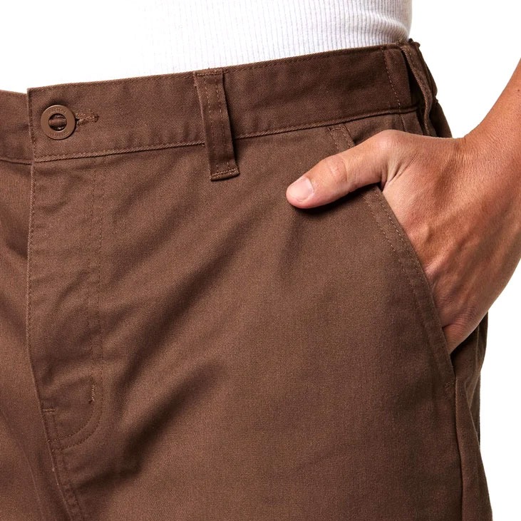 BRIXTON (ブリクストン) UNION BAGGY PANT バギーパンツ メンズ ストリート スケボー ゆったり 太い 太め ワイド ブラウン ストレッチ スケートボード | BRIXTON | 10