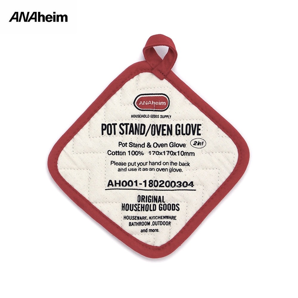 ANAheim (アナハイム) Anaheim Pot Stand / Oven Glove オーブングローブ 鍋敷き スクエア 布 かわいい 可愛い おしゃれ 鍋つかみ ミトン オーブン ポット敷き | ブランド登録なし