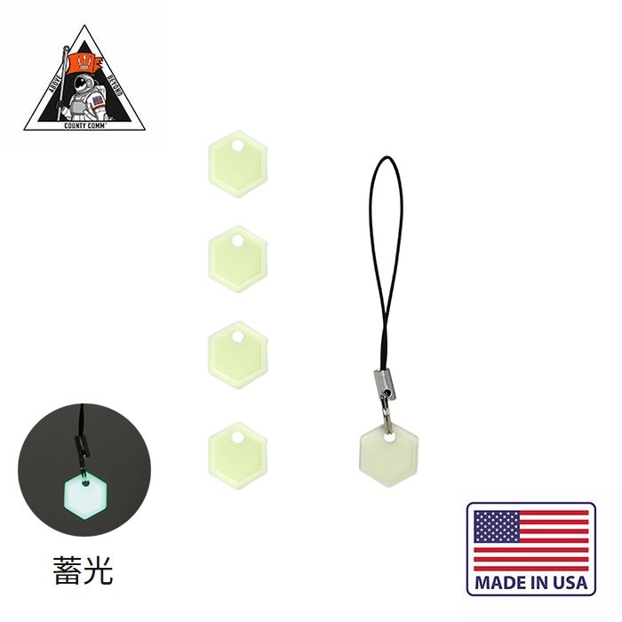 CountyComm カウンティーコム UGM Mini Marker set of 5 ミニ蓄光タグ 5点セット 蓄光 タグ ストラップ キーホルダー 光る 暗闇 glow in the dark | ブランド登録なし