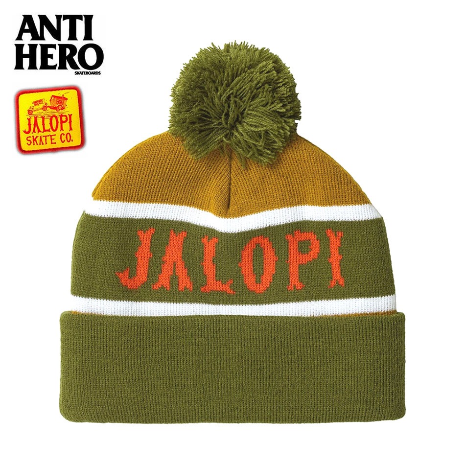 Amsterdam ボンボンビーニー ANTIHERO（アンタイヒーロー） JALOPI ZAMBONY POM BEANIE キャップ