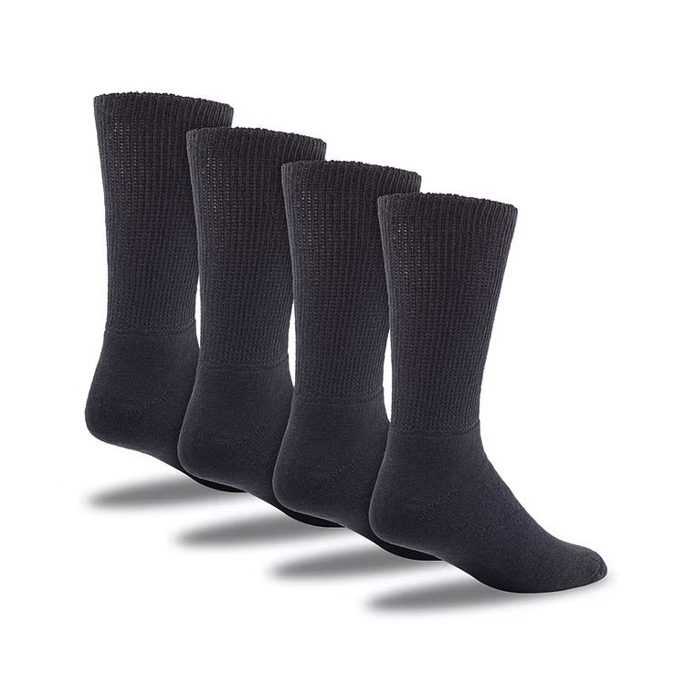 THE RAILROAD SOCK レイルロードソック 2 Pair Therapeutic Socks ソックス 靴下 メンズ ゆったり ゆるい ゴム 無地 むくみ 糖尿病 敏感肌 白 黒 綿 | Railroad Sock | 12