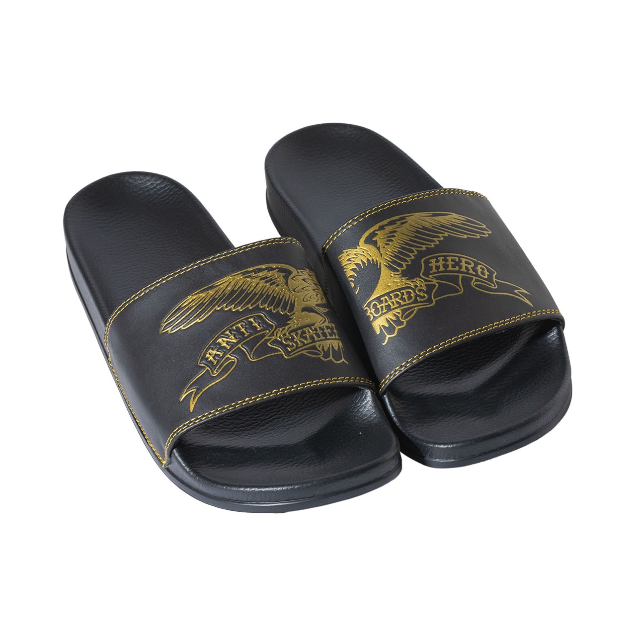 ANTIHERO (アンタイヒーロー) BASIC EAGLE SLIDES アンチヒーロー スライドサンダル スポーツ メンズ 黒 かかとなし 海 外履き スケボー | ANTIHERO | 01