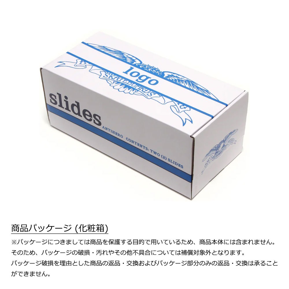 ANTIHERO (アンタイヒーロー) BASIC EAGLE SLIDES アンチヒーロー スライドサンダル スポーツ メンズ 黒 かかとなし 海 外履き スケボー | ANTIHERO | 05