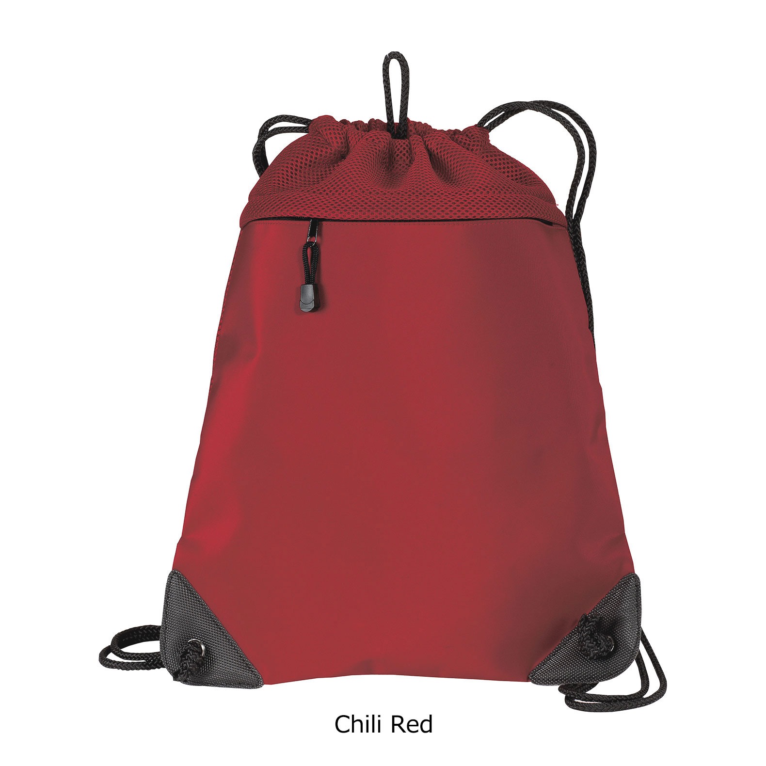 Port Authority ポートオーソリティー Cinch Pack with Mesh Trim BG810 ナップサック ストリート 無地 ポケット付き メンズ レディース 大容量 おしゃれ 軽量 | RUTSUBO | 13