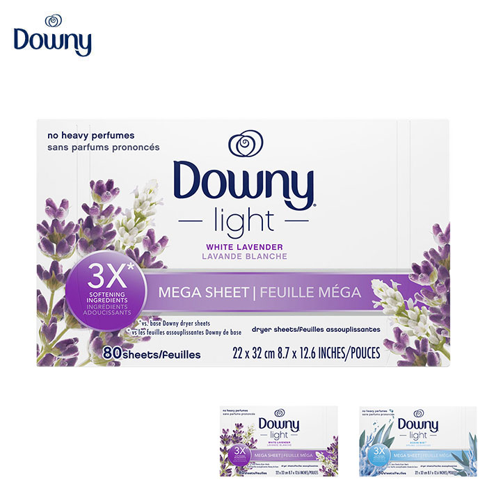 Downy (_Ej[) Light Mega Dryer Sheets 80 _܃V[g T K AJ @  ÓdCh~ P&amp;G
