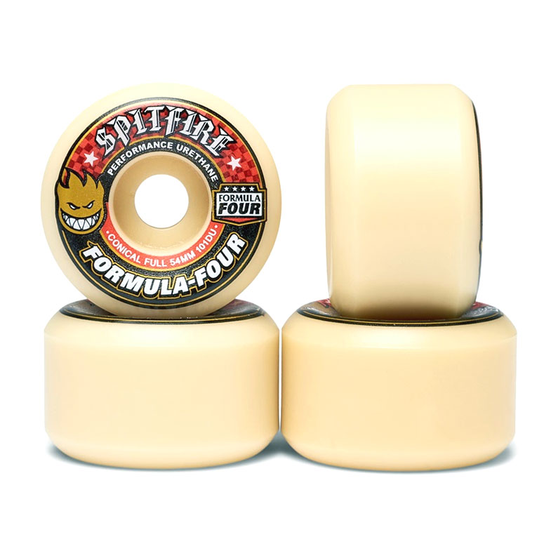 Spitfire Skateboard Printウィール Conical 99A Wheels F4 52mm Yellow