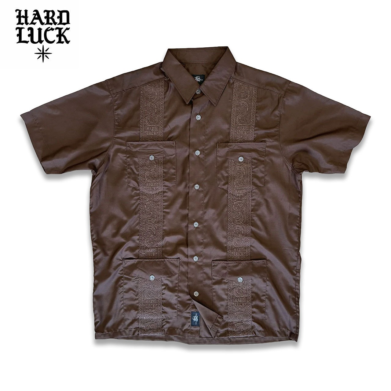 B02394   guayabera グァジャベーラ　キューバ半袖シャツ GANGSTERVILLE ギャングスタービル 半袖 レーヨン