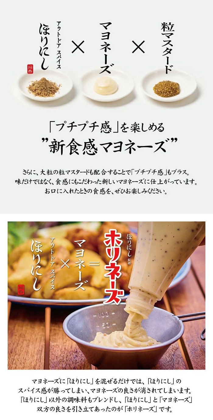 ほりにし監修 ホリネーズ辛口 / ホリネーズワサビ 210g アウトドアスパイス 辛口 堀西 高級 マヨネーズ ギフト 旨辛 ワサビ チューブ マスタード | アウトドアスパイスほりにし | 04