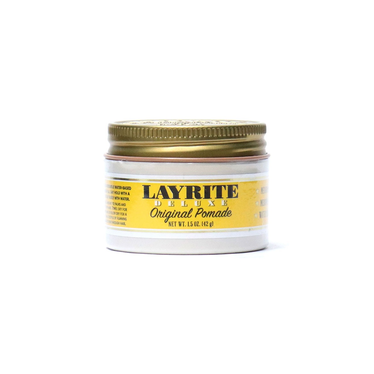 LAYRITE レイライト Mini Size Pomade 42g ポマード ヘア 香水 メンズ ヘアー ワックス 水性 ウェット感 マット パーマ 整髪料 男性 スタイリング剤 | Layrite Deluxe Pomade | 01